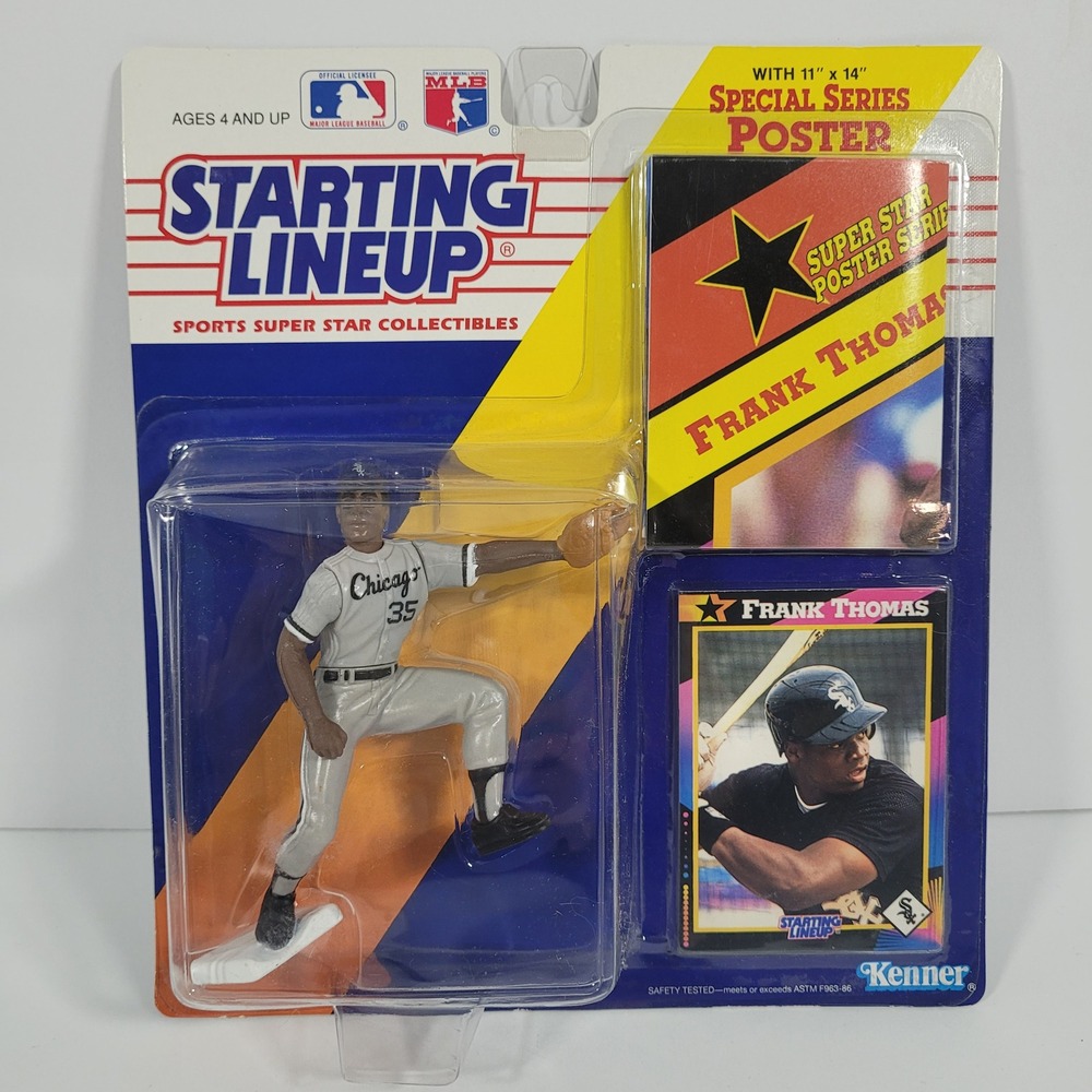 Starting Lineup Frank Thomas 1992 Chicago White Sox Figure with Poster Kenner